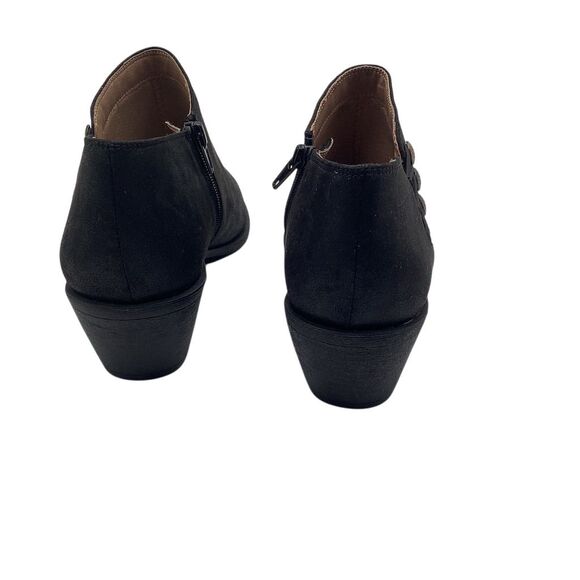 Life‎ Stride Soft  System Women's Black Suede Ankle Boots Size 10 M - Picture 5 of 10